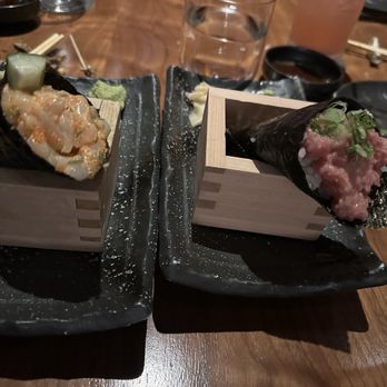 Kuro - Toro scallion and scallop hand roll - Japanese Near Me - Atlantic City, New Jersey Kuro - Toro scallion and scallop hand roll - Japanese Near Me - Atlantic City, New Jersey