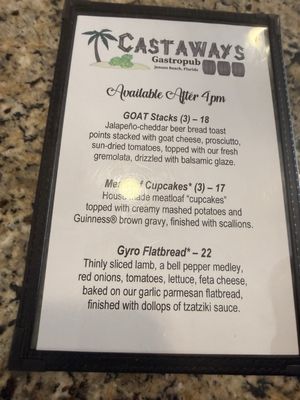 Menu photo 2 Castaways Gastropub Jensen Beach, FL Menu photo 2 Castaways Gastropub Jensen Beach, FL