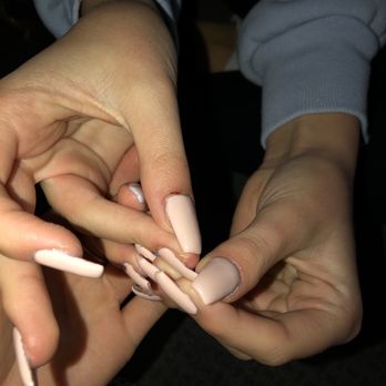 Lily’s Fantasy Nails - In this photo you can see two of the bloody nails and the cracked polish - Nail Salons Near Me - Naperville, Illinois Lily’s Fantasy Nails - In this photo you can see two of the bloody nails and the cracked polish - Nail Salons Near Me - Naperville, Illinois