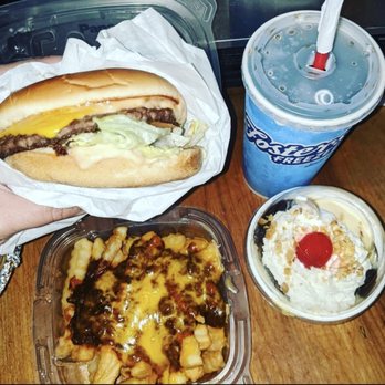 Fosters Freeze - Old fashion burger, chili cheese fries, hit fudge sundae and a coke. - Ice Cream & Frozen Yogurt Near Me - Milpitas, California Fosters Freeze - Old fashion burger, chili cheese fries, hit fudge sundae and a coke. - Ice Cream & Frozen Yogurt Near Me - Milpitas, California
