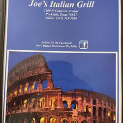 Joes Italian Restaurant - Menu