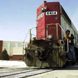 Daily Herald - Train outside the Daily Herald print center