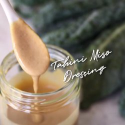 Chef Darin's Kitchen Table - Creamy tahini miso dressing from Chef Darin's Kitchen Table blends white miso, lemon, honey, and tahini into a bright, savory...