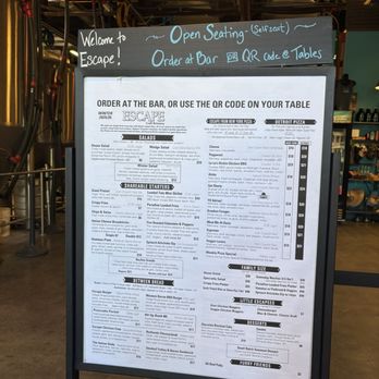 Escape Craft Brewery - Menu (January 2026) - Breweries Near Me - Redlands, California