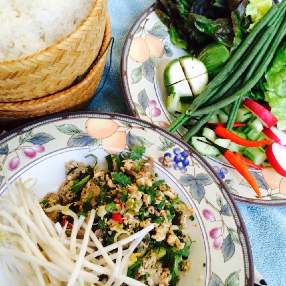 Asian Super Market - Fresh vegetable and herbs from the store. I make chicken laab with sticky rice very popular in Laos very yummy! - Grocery Near Me - Frederick, Maryland