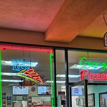 Georgio's Pizzeria - neon signs in the window - Pizza Near Me - Torrance, California Georgio's Pizzeria - neon signs in the window - Pizza Near Me - Torrance, California