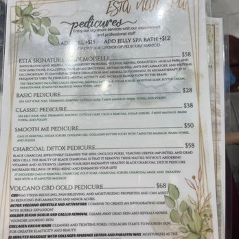 Esta Nail Spa - PEDICURE PRICING (2of2 Sides) - Nail Salons Near Me - Menifee, California Esta Nail Spa - PEDICURE PRICING (2of2 Sides) - Nail Salons Near Me - Menifee, California