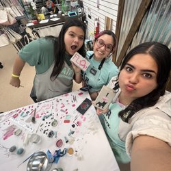 AR Workshop Cooper City - Me and my friends painting wooden bricks at the grand opening!