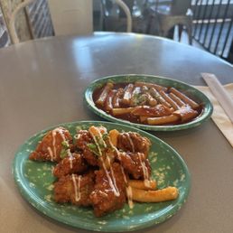 (Small) Sweet & Spicy Fried Chicken and Tteokbokki