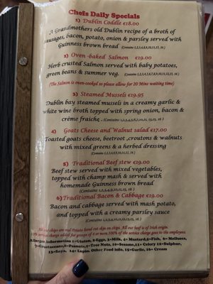 Menu photo 2 The Lotts Café Bar Dublin, D Menu photo 2 The Lotts Café Bar Dublin, D