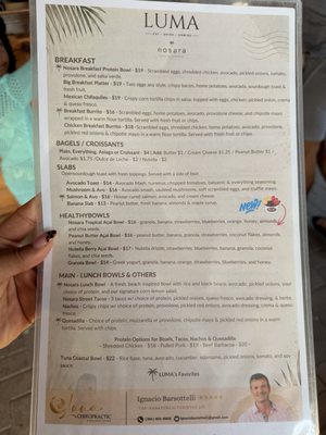 Menu photo 1 Luma Bar New Smyrna Beach, FL