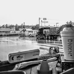 ONE9 Travel Center - Heavy saturation low contrast black and white edit by me. Dunkin donut coffee Pilot truck stop
