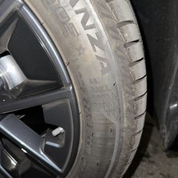 My tire after i got it patched My tire after i got it patched