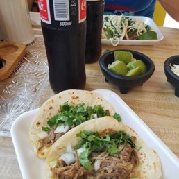 Barbacoa tacos on flour tortillas. Amazing! Barbacoa tacos on flour tortillas. Amazing!