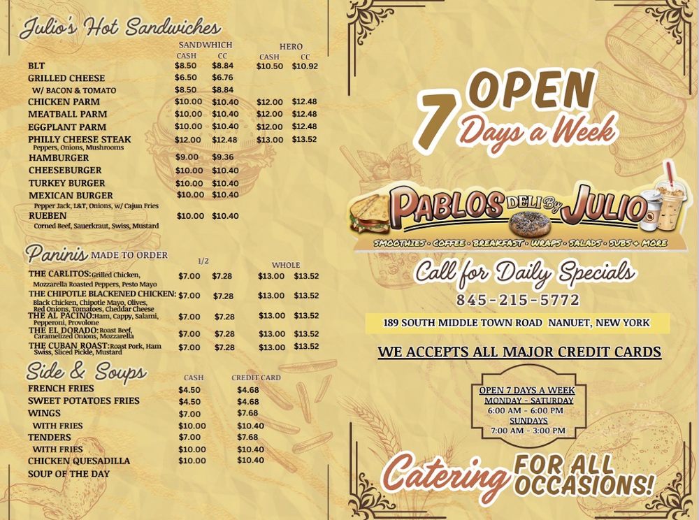 Pablo’s Deli By Julio Logo