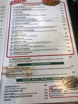 Menu photo 2 Jakes Frisco, TX Menu photo 2 Jakes Frisco, TX