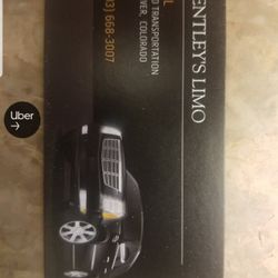Bentleys Limo - My business card
