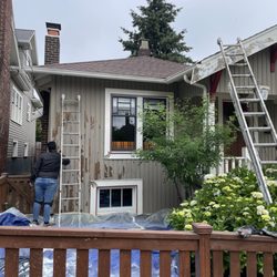 Borealis Painting Construction - Front elevation painting and refresh