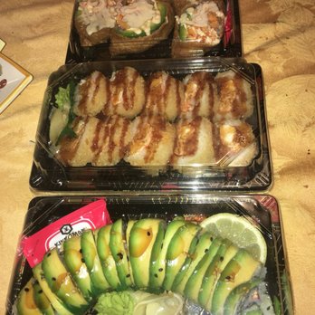 Mr.Sushi - Dragon roll, crab Rangoon roll, & tasty Inari roll with shrimp. May not be able to tell from the pics-- these are the biggest rolls ever! - Japanese Near Me - Asheville, North Carolina Mr.Sushi - Dragon roll, crab Rangoon roll, & tasty Inari roll with shrimp. May not be able to tell from the pics-- these are the biggest rolls ever! - Japanese Near Me - Asheville, North Carolina