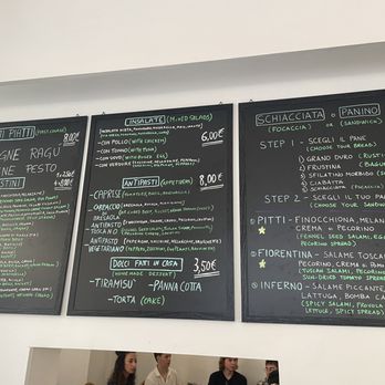 Pitti Express - Menu board - Sandwiches Near Me - Florence, FI