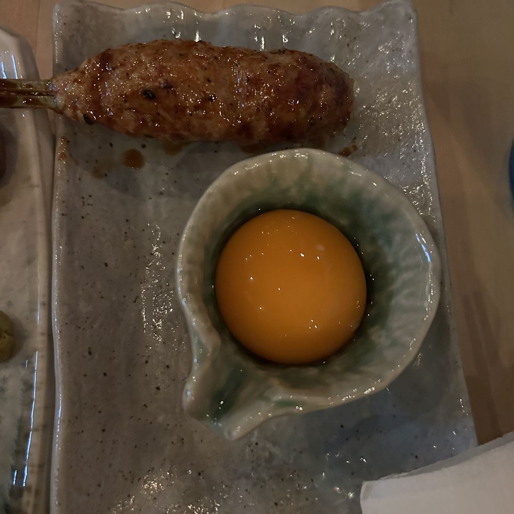 Sake Dining HASHIGO by Zakkushi - chicken skewer with egg yolk - Japanese Near Me - Vancouver, British Columbia Sake Dining HASHIGO by Zakkushi - chicken skewer with egg yolk - Japanese Near Me - Vancouver, British Columbia