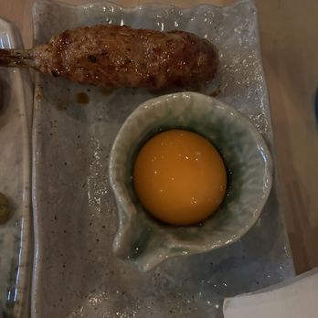 Sake Dining HASHIGO by Zakkushi - chicken skewer with egg yolk - Japanese Near Me - Vancouver, British Columbia Sake Dining HASHIGO by Zakkushi - chicken skewer with egg yolk - Japanese Near Me - Vancouver, British Columbia