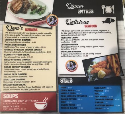 Menu photo 4 Dom's Diner Flint, MI