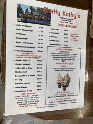 Menu photo 3 Chatty Kathy's Burney, CA Menu photo 3 Chatty Kathy's Burney, CA