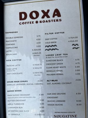 Menu photo 1 Doxa Coffee Roasters Manchaca, TX Menu photo 1 Doxa Coffee Roasters Manchaca, TX