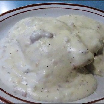 Creekside Diner - "The Grand" includes a plate with two biscuits, covered with delicious sausage gravy, with lots of extra gravy for your dining pleasure. - Diners Near Me - Rio Linda, California