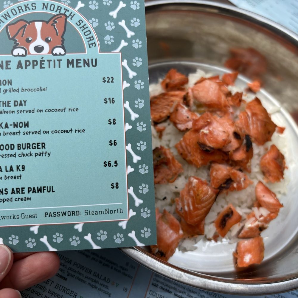 Steamworks - Dog menu - Burgers Near Me - North Vancouver, British Columbia