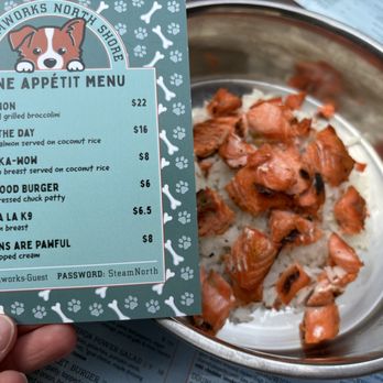 Steamworks - Dog menu - Burgers Near Me - North Vancouver, British Columbia Steamworks - Dog menu - Burgers Near Me - North Vancouver, British Columbia