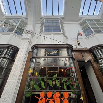 Mandarin Coffee Stand - Out front - the glass designs are fun change periodically - Coffee & Tea Near Me - Pasadena, California Mandarin Coffee Stand - Out front - the glass designs are fun change periodically - Coffee & Tea Near Me - Pasadena, California