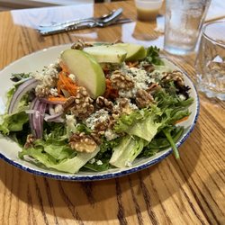 Hickory Dining Room - Salad with fresh greens and walnuts, blue cheese too, if you please.