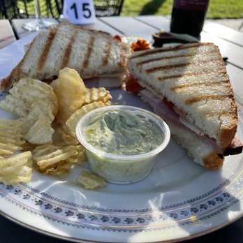 Stokelan Estate Winery - a sandwich and chips on a plate - Wineries Near Me - Medford, New Jersey