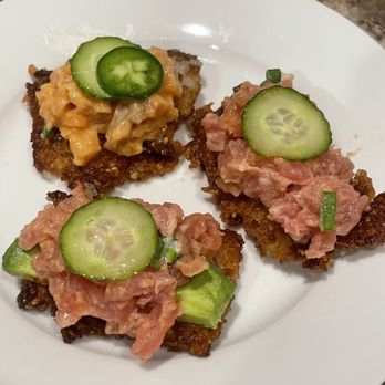 Asahi Imports - Crispy rice with tuna and salmon - International Grocery Near Me - Austin, Texas