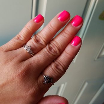 G Nails & Spa - Peacock Pink gel nails! - Nail Salons Near Me - Bedford, Texas