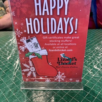 Lizard's Thicket - a sign for a holiday gift - Southern Near Me - Lexington, South Carolina Lizard's Thicket - a sign for a holiday gift - Southern Near Me - Lexington, South Carolina