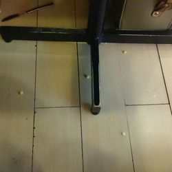 Racks - HARD Corn kernels fly out of the plate onto the floor USING A DULL Butter knife.