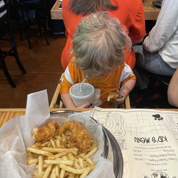 Double Dogs - Gallatin - Kids chicken strips and fries (after he's been eating on it) - Sports Bars Near Me - Gallatin, Tennessee
