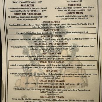 Joshua Tree Saloon - Menu 7/2026 - Dive Bars Near Me - Joshua Tree, California