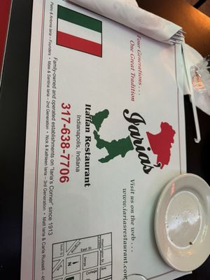 Menu photo 2 Iarias Italian Restaurant Indianapolis, IN Menu photo 2 Iarias Italian Restaurant Indianapolis, IN