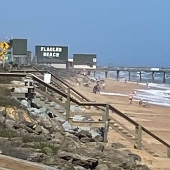 A1A Ocean Club - View from chairs set up on the beach - Hotels Near Me - Flagler Beach, Florida