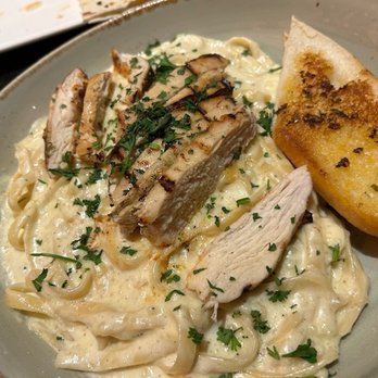 The Brass Fork - Oversauced chicken alfredo pasta. - Cafes Near Me - Las Vegas, Nevada