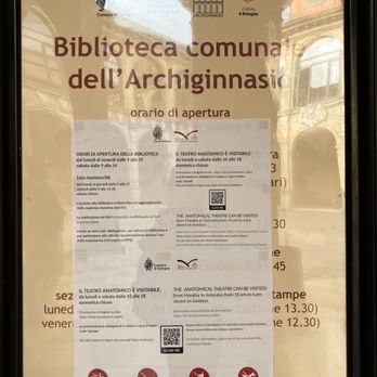 Archiginnasio - Info on hours and reservations April 2024 - Libraries Near Me - Bologna, BO