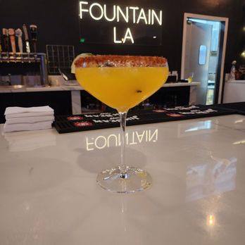 Fountain LA - The Spicy Mango Margarita made by Drew - Lounges Near Me - Los Angeles, California Fountain LA - The Spicy Mango Margarita made by Drew - Lounges Near Me - Los Angeles, California