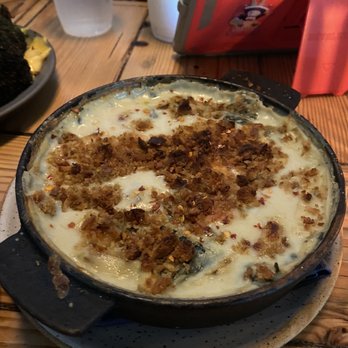 Campfire - Swiss chard and spinach in a blue cheese sauce - New American Near Me - Carlsbad, California Campfire - Swiss chard and spinach in a blue cheese sauce - New American Near Me - Carlsbad, California