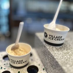 Village Ice Cream - a scoop of two hills earl grey and salted caramel