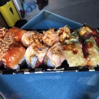 Sushi Train - Firecracker roll, Hinata roll, Empire roll - Sushi Bars Near Me - Minneapolis, Minnesota Sushi Train - Firecracker roll, Hinata roll, Empire roll - Sushi Bars Near Me - Minneapolis, Minnesota