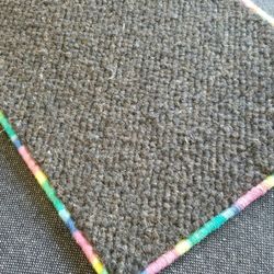 Bright edging can add fun and vibrant colors for a child's play room!